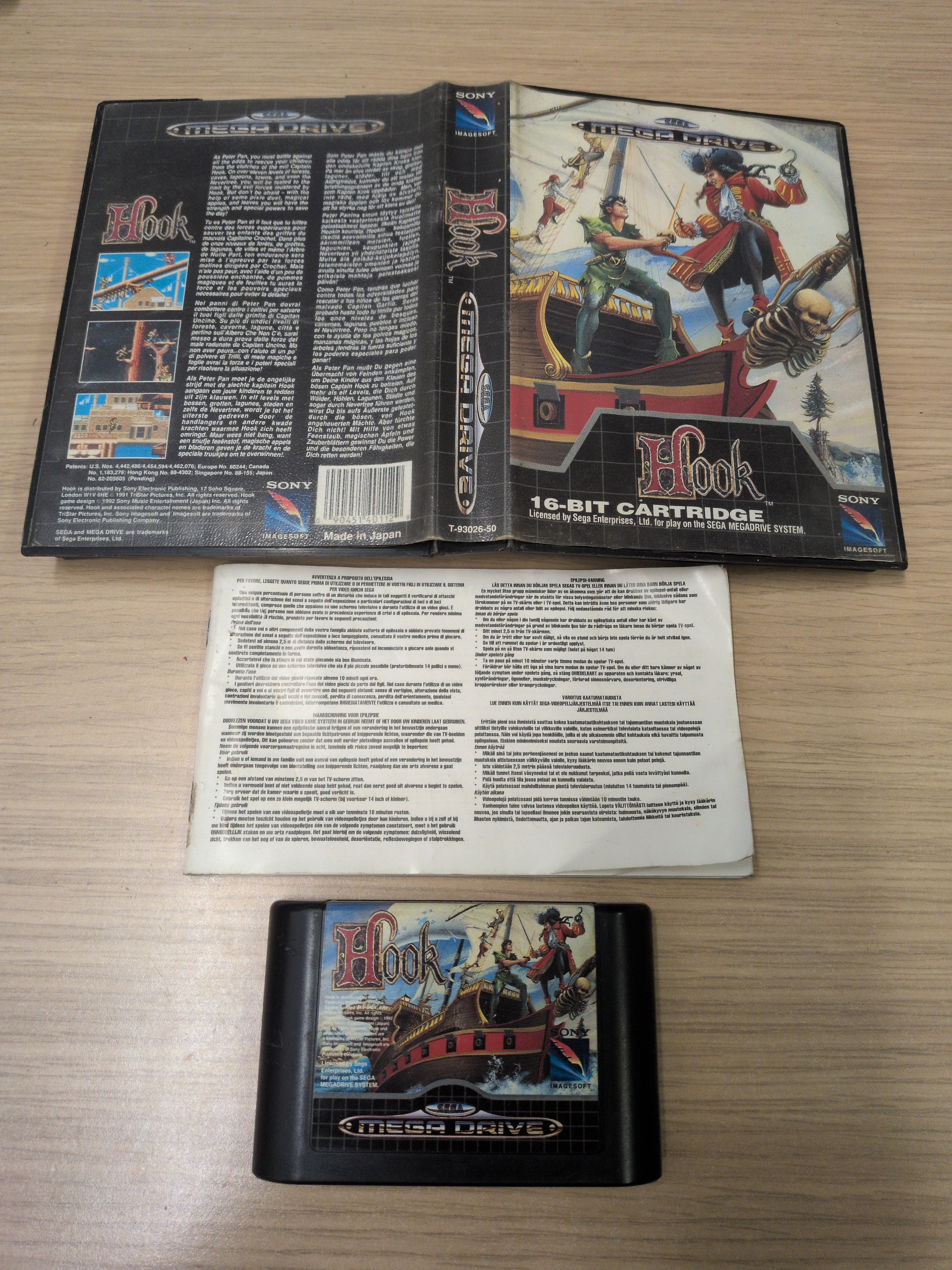 Hook Sega Mega Drive game Hook Sega Mega Drive game